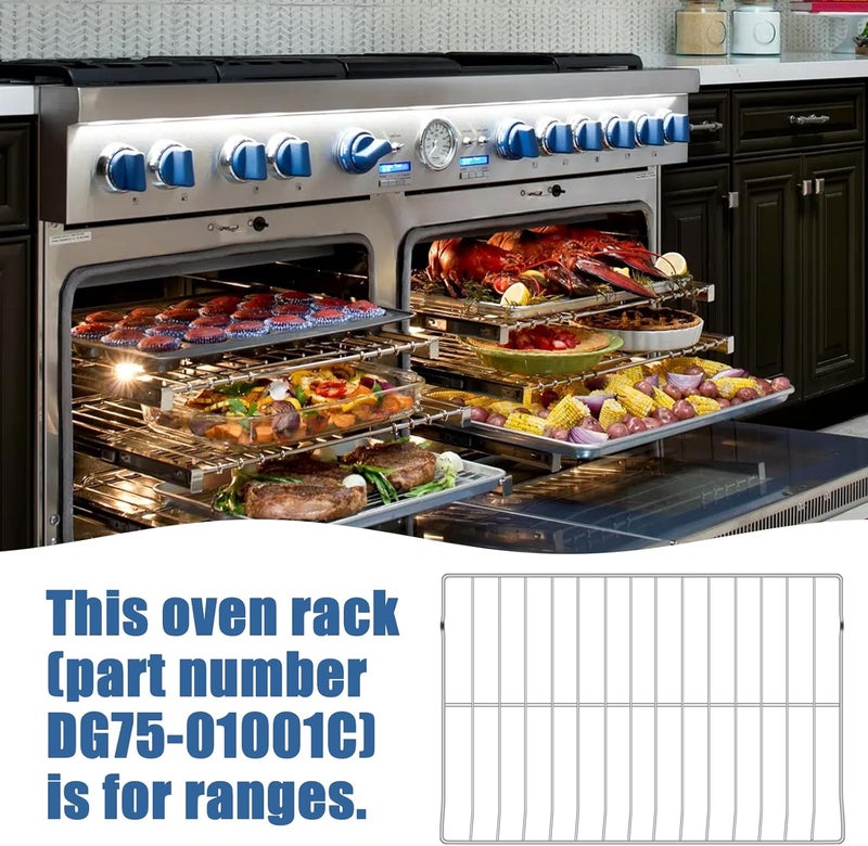 SZHY-LINK UPGRADED DG75-01001C Range Oven Rack for Ranges Samsung Oven Accessories NE63A6511SS NX60A6511SS DG75-01001A, 304 Stainless Steel Oven Rack 1Pcs - Image 4